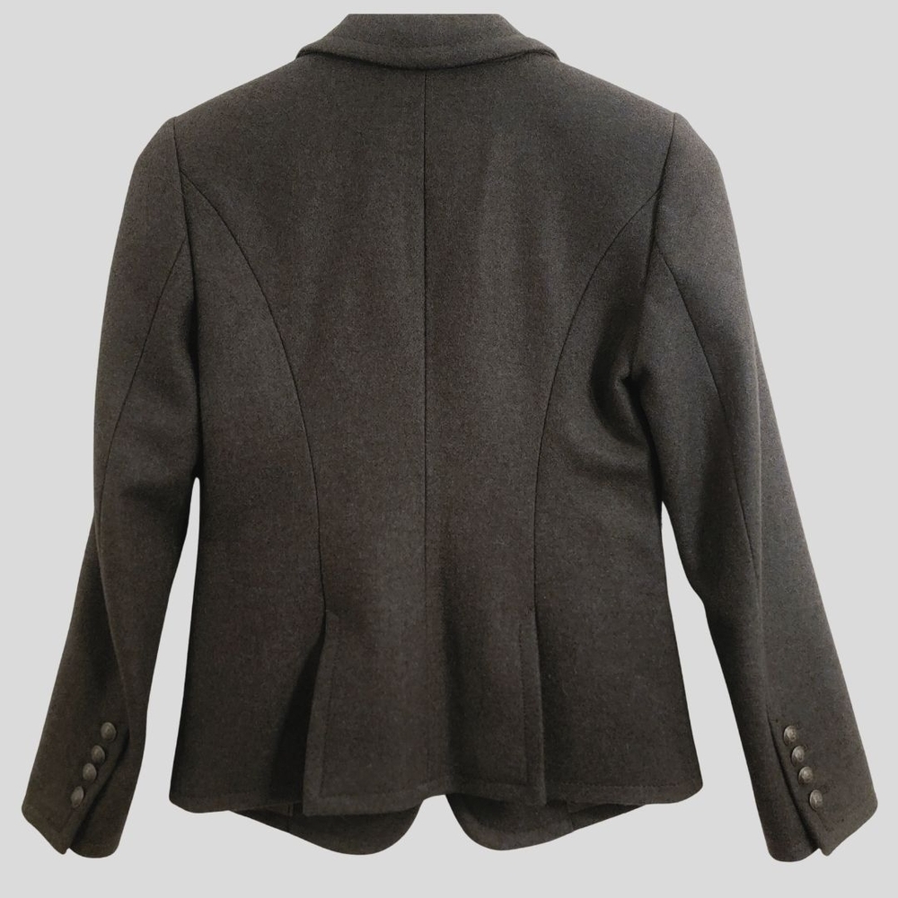 Wool Military Jacket w/ Removable Faux Fur Collar – Gray/Olive 2P - Picture 4 of 7